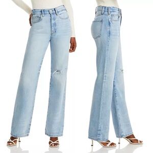 Frame Le Jane Distressed High Rise Straight Leg Jeans in Winslow Size 29